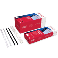 Pergamy Binder Spines 8mm White - 100 Pack